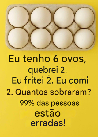 O enigma dos 6 ovos que confunde 99% das pessoas!