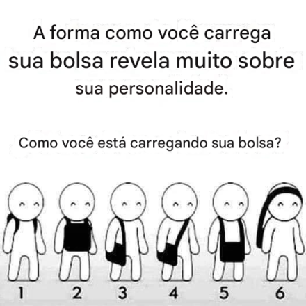 Descubra sua personalidade através da sua bolsa: um divertido teste visual.