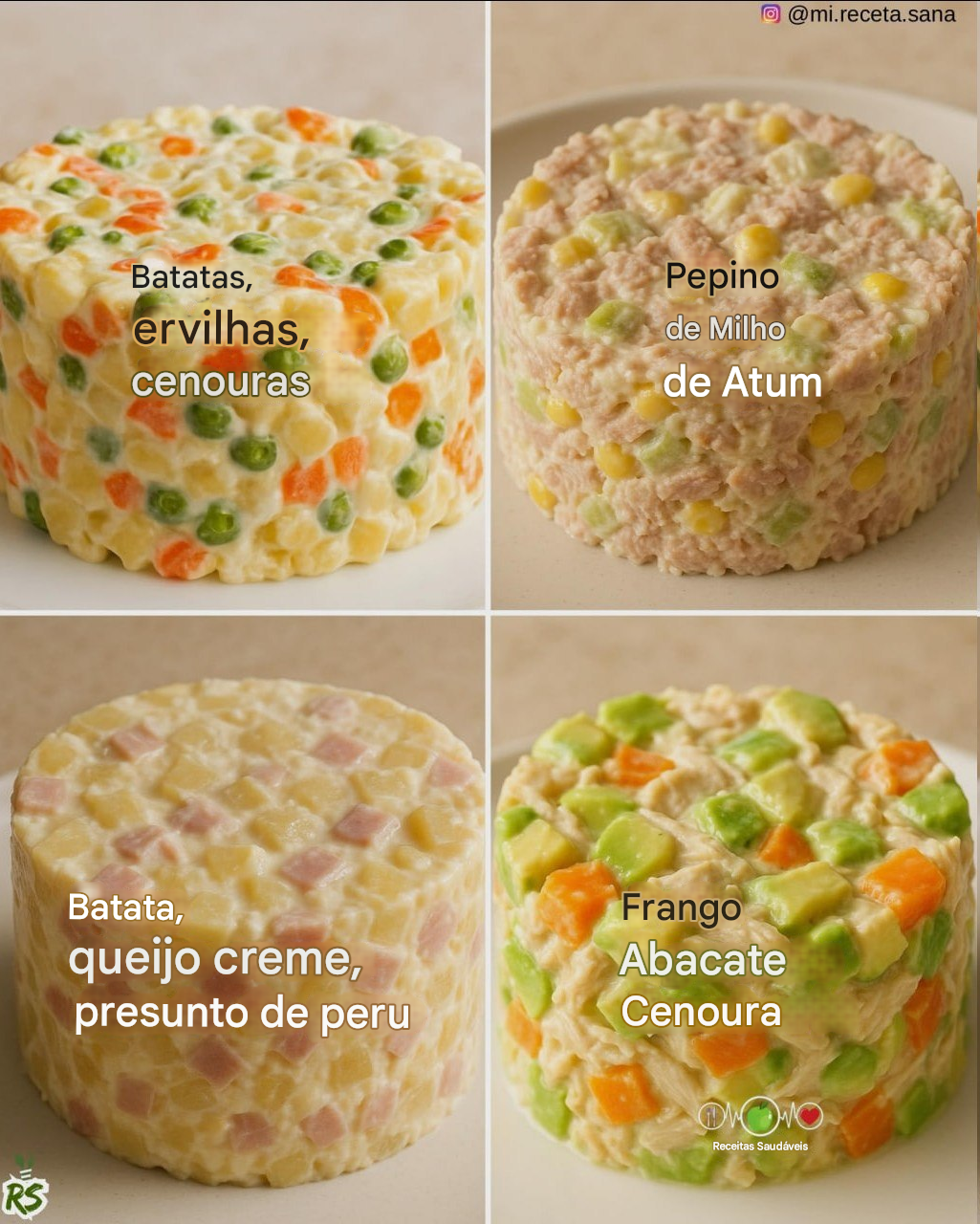 Ideias de bolos frios com vegetais