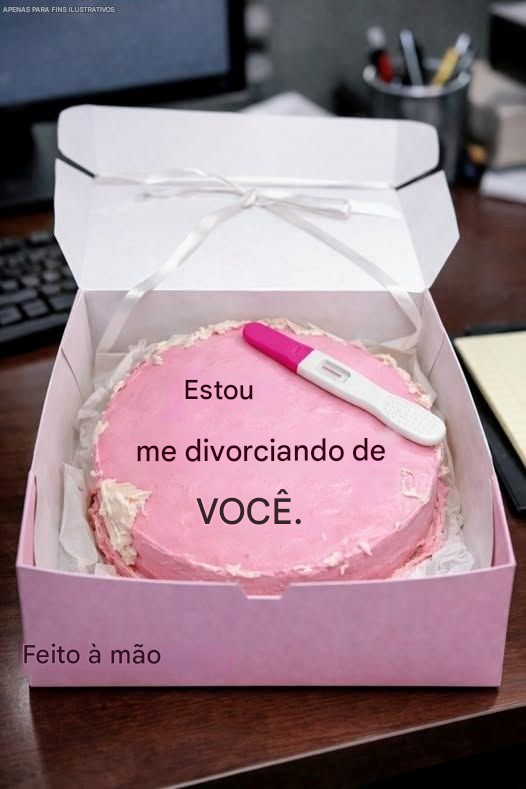 Meu marido me enviou uma mensagem de divórcio em um bolo…