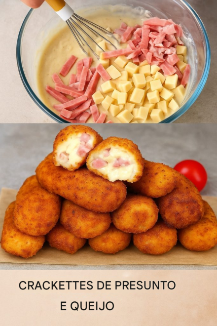 Croquetes de presunto e queijo que derretem a alma (e a dieta)!