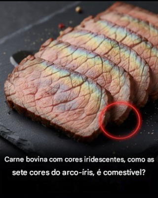 Carne bovina com coloração arco-íris é segura para consumo? A verdade por trás da carne iridescente.
