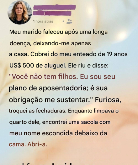 Após a morte do meu marido, a casa que havíamos construído juntos deixou de ser um refúgio.