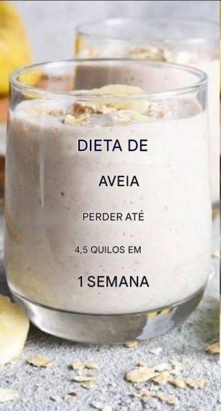 Dieta à base de aveia para perder até 4,5 quilos em 1 semana
