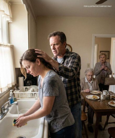 Llegué sin avisar y me quedé paralizada. Mi hija lavaba los platos en el frío mientras su marido y su suegra comían tranquilamente. No dije ni una palabra. Simplemente saqué mi móvil e hice una llamada.