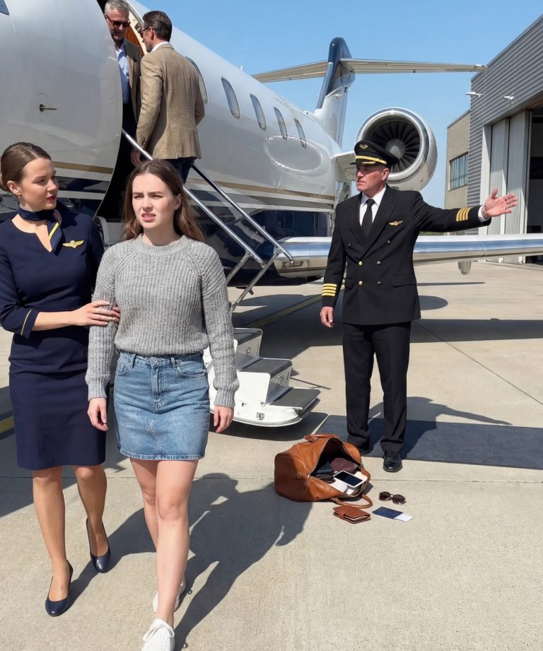 Eles a retiraram do avião e, minutos depois, descobriram quem ela realmente era.