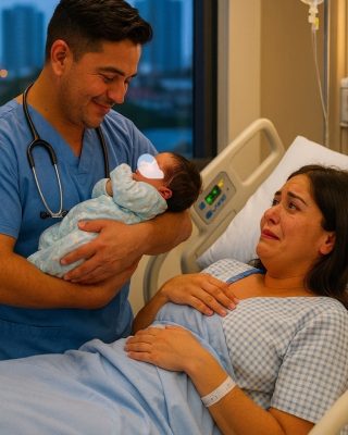 Mientras asiste el nacimiento del hijo de su exnovia, el médico palidece al ver al recién nacido.