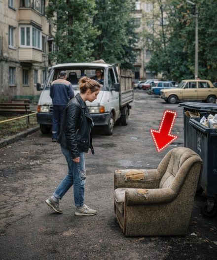 Una mujer salió una noche a sacar la basura y encontró un sofá casi nuevo. Decidió llevárselo a casa. Una vez en casa, ella y su esposo comenzaron a repararlo, pero de repente su esposo gritó: “¡Mira lo que es esto!”.