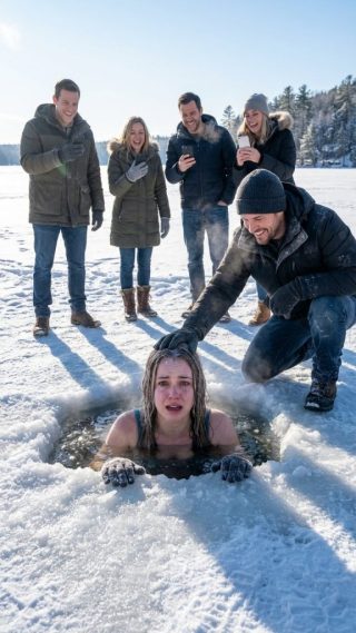 En cuanto vi la cabeza de mi hija desaparecer bajo el agua helada, eché a correr. Pero sus suegros estaban allí, riendo, con el teléfono en la mano, grabando su pánico como si fuera una broma.