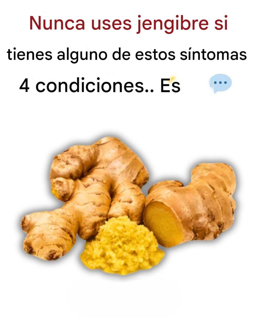 Nunca uses jengibre si tienes alguna de estas afecciones: puede causar graves problemas de salud.