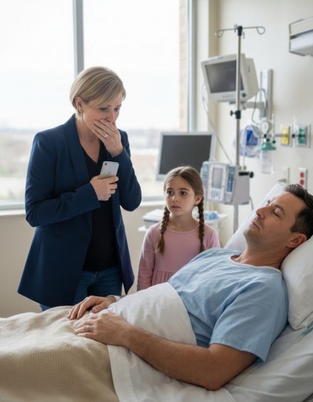 Mi esposo estaba en coma después de un accidente de coche. Lo visité con mi hija. Me agarró del brazo y me susurró: «Mamá… Papá está despierto. Está fingiendo».