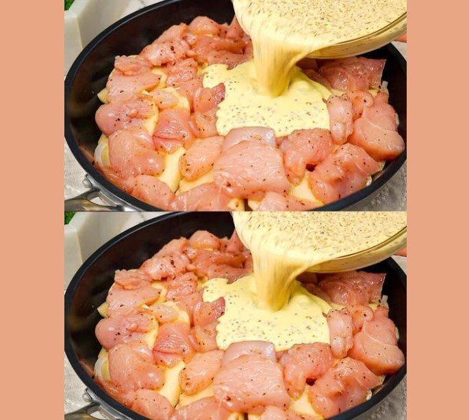 ¡Un sabor increíble a pollo y papa! ¡Una receta fácil y deliciosa que preparo todas las semanas!