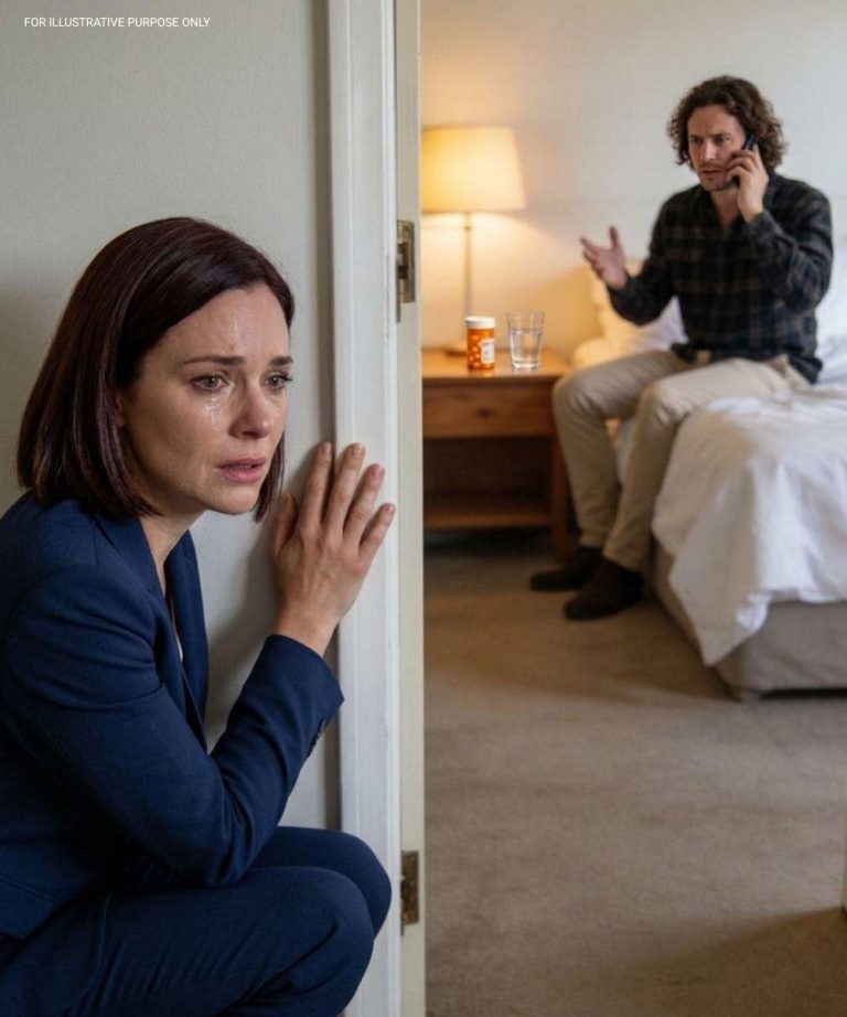 Me escabullí a casa durante la hora de almuerzo para ver cómo estaba mi esposo enfermo. Intenté guardar silencio, pero su voz resonó por el pasillo: suave, insistente, completamente diferente del tono débil que me había mostrado. Entonces escuché palabras que no tenían cabida en nuestras vidas, y se me revolvió el estómago.