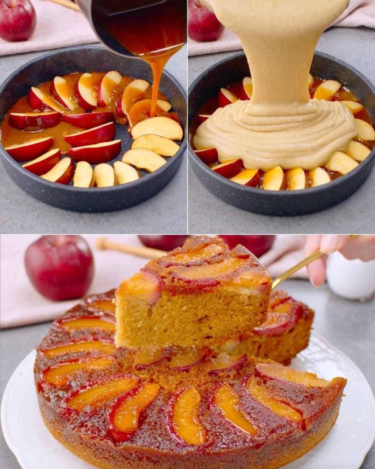 Torta de maçã “de cabeça para baixo” – deliciosamente caramelizada!